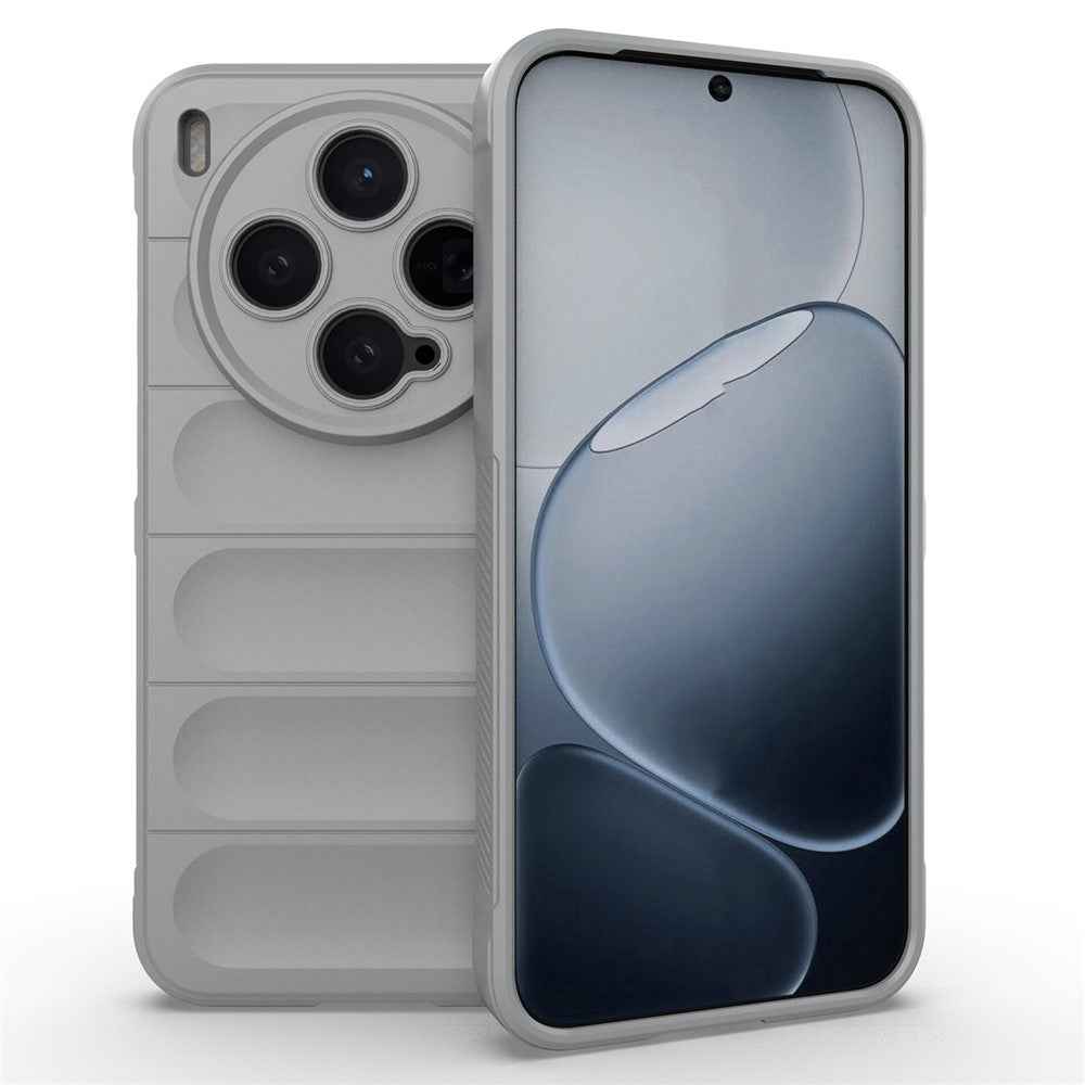 For vivo X300 5G Case Anti-Drop Soft TPU Rugged Phone Back Cover - Light Grey