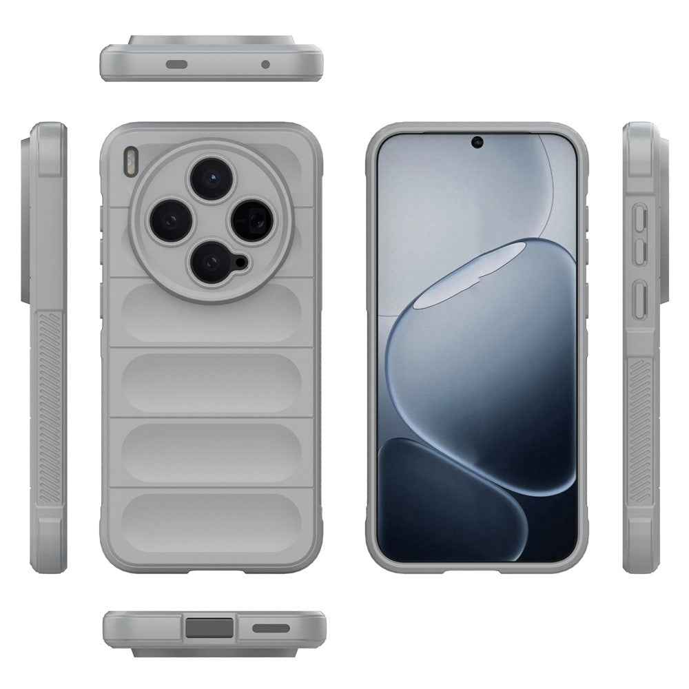 For vivo X300 5G Case Anti-Drop Soft TPU Rugged Phone Back Cover - Light Grey
