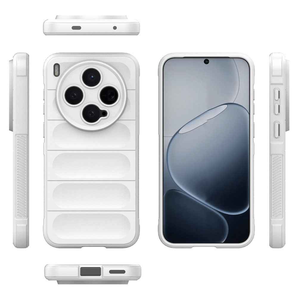 For vivo X300 5G Case Anti-Drop Soft TPU Rugged Phone Back Cover - White