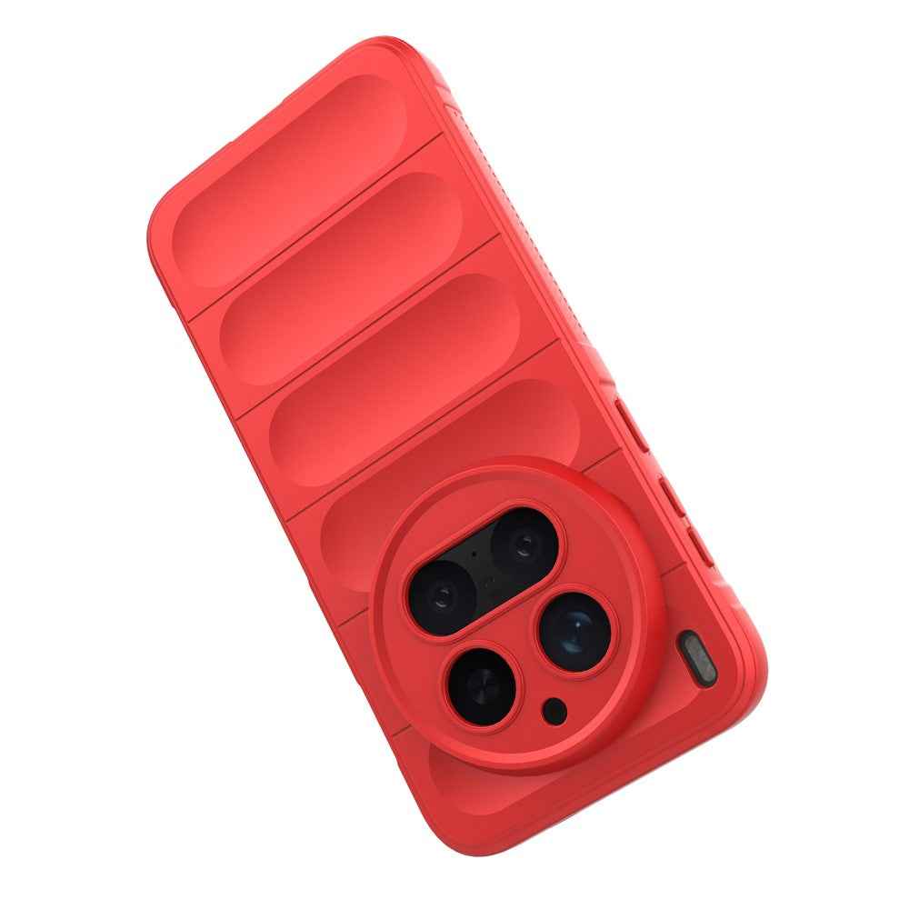 For vivo X300 Pro 5G Case Anti-Drop Soft TPU Rugged Phone Back Cover - Red