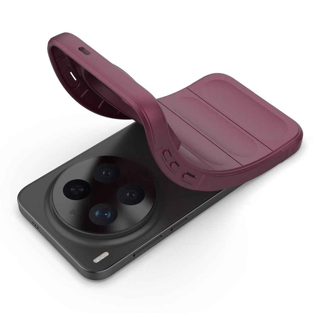 For vivo X300 Pro 5G Case Anti-Drop Soft TPU Rugged Phone Back Cover - Wine Red