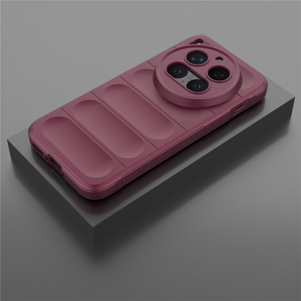 For vivo X300 Pro 5G Case Anti-Drop Soft TPU Rugged Phone Back Cover - Wine Red