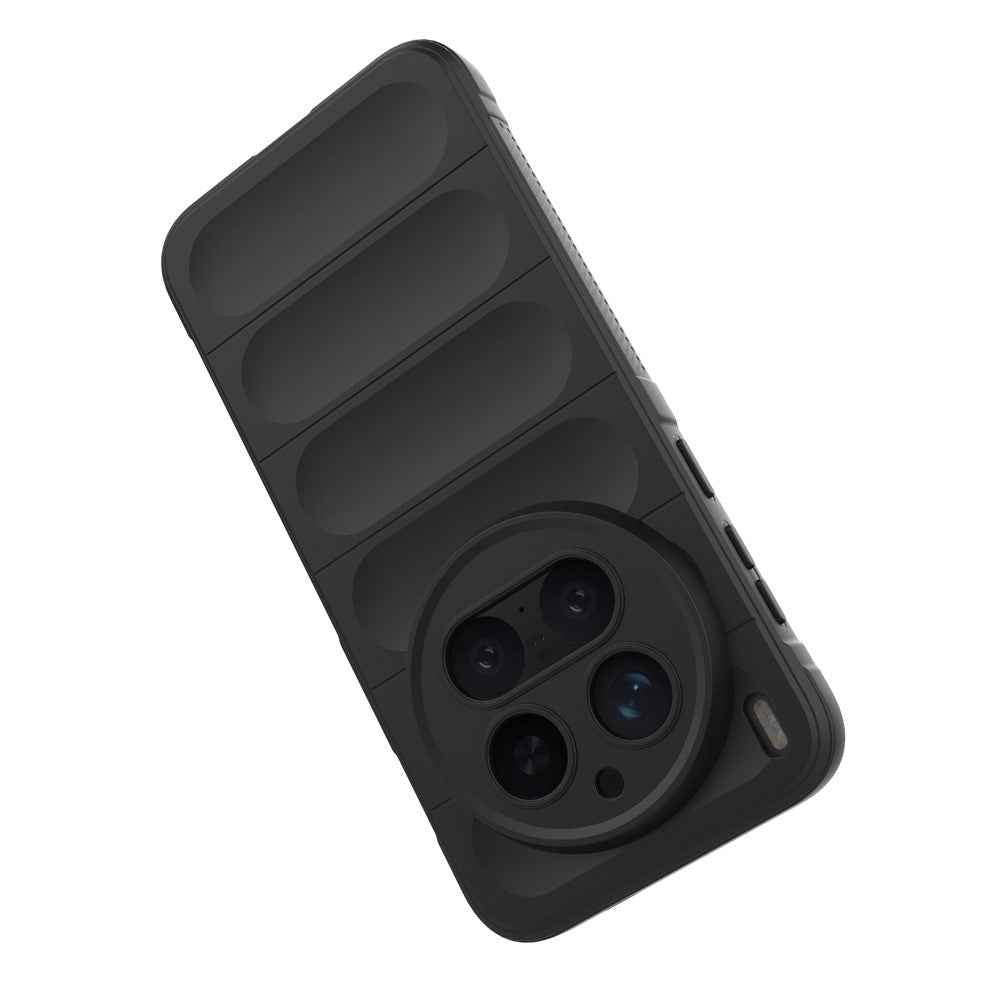 For vivo X300 Pro 5G Case Anti-Drop Soft TPU Rugged Phone Back Cover - Black