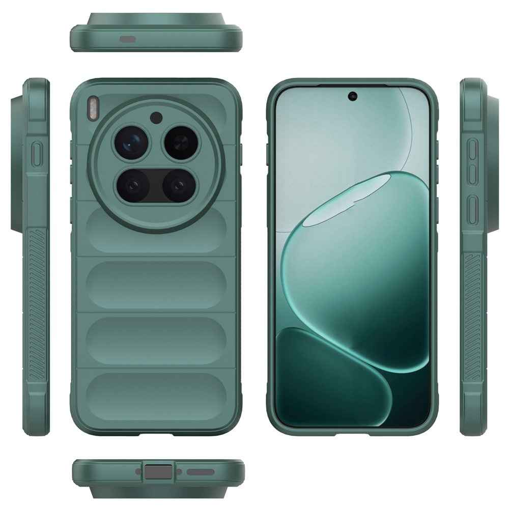 For vivo X300 Pro 5G Case Anti-Drop Soft TPU Rugged Phone Back Cover - Green