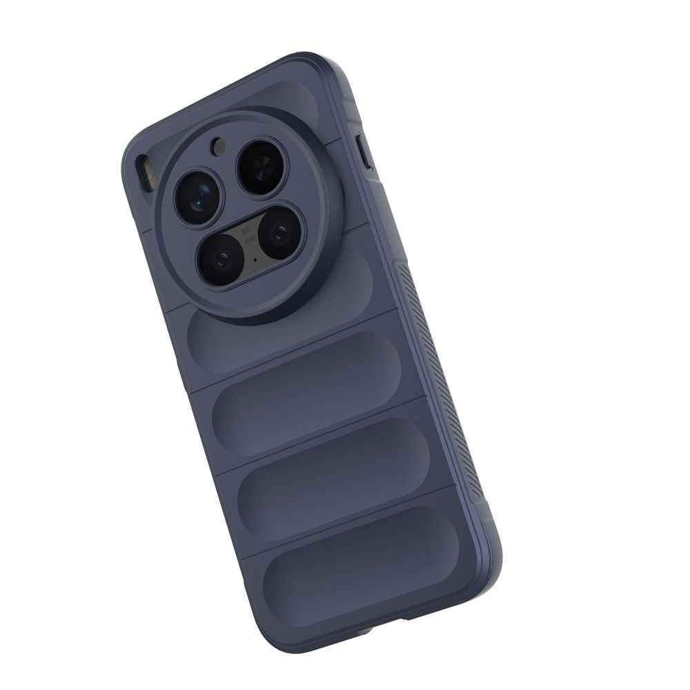 For vivo X300 Pro 5G Case Anti-Drop Soft TPU Rugged Phone Back Cover - Dark Blue