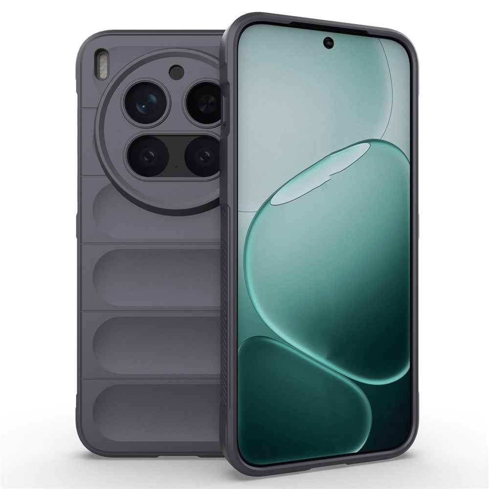 For vivo X300 Pro 5G Case Anti-Drop Soft TPU Rugged Phone Back Cover - Dark Grey