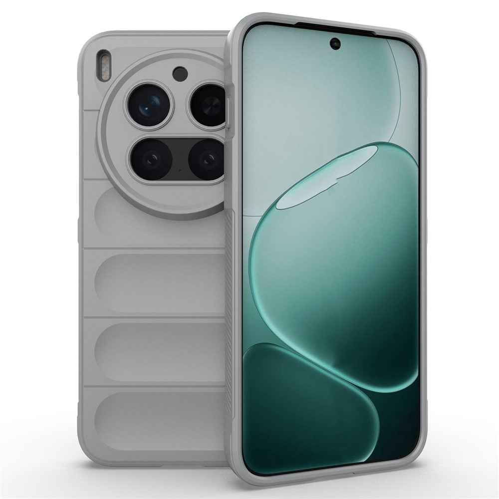 For vivo X300 Pro 5G Case Anti-Drop Soft TPU Rugged Phone Back Cover - Light Grey