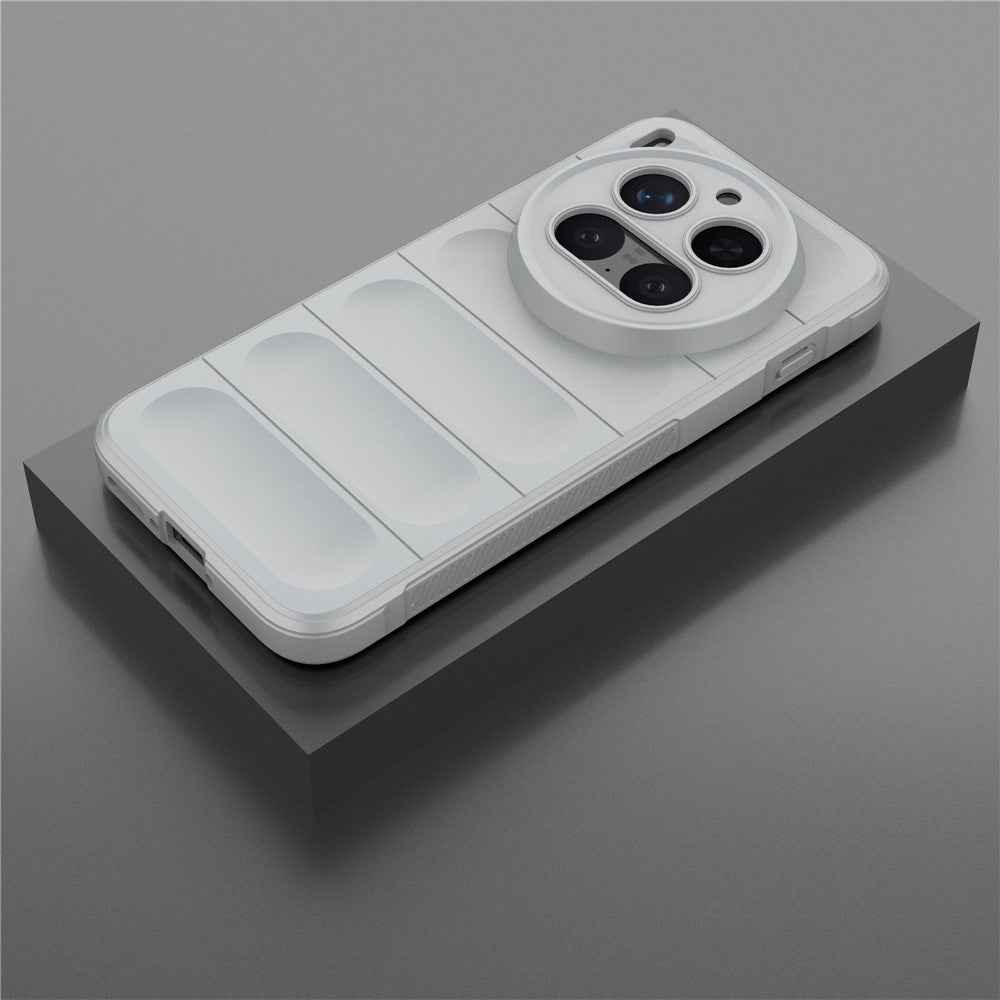 For vivo X300 Pro 5G Case Anti-Drop Soft TPU Rugged Phone Back Cover - Light Grey