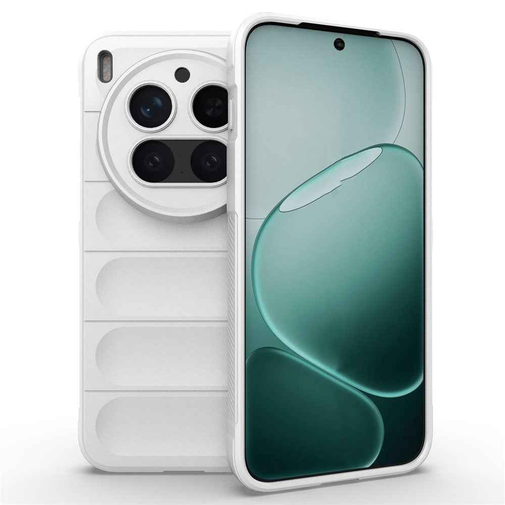 For vivo X300 Pro 5G Case Anti-Drop Soft TPU Rugged Phone Back Cover - White
