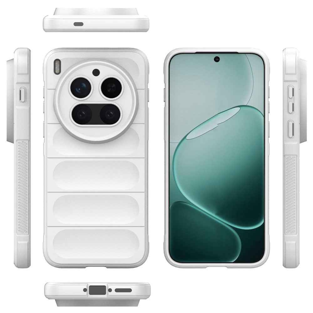 For vivo X300 Pro 5G Case Anti-Drop Soft TPU Rugged Phone Back Cover - White