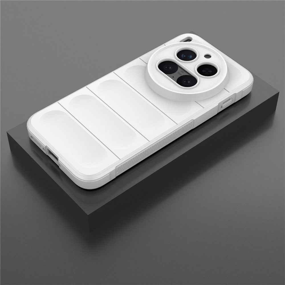 For vivo X300 Pro 5G Case Anti-Drop Soft TPU Rugged Phone Back Cover - White
