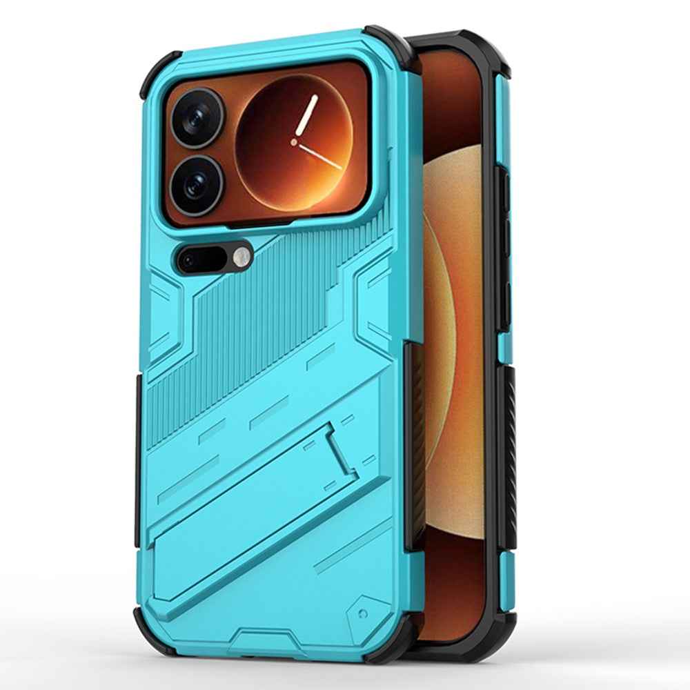 For Xiaomi 17 Pro Case PC + TPU Shockproof Phone Cover with Kickstand - Baby Blue