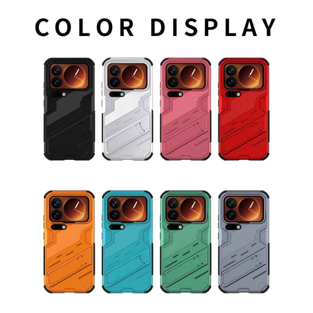 For Xiaomi 17 Pro Case PC + TPU Shockproof Phone Cover with Kickstand - Baby Blue