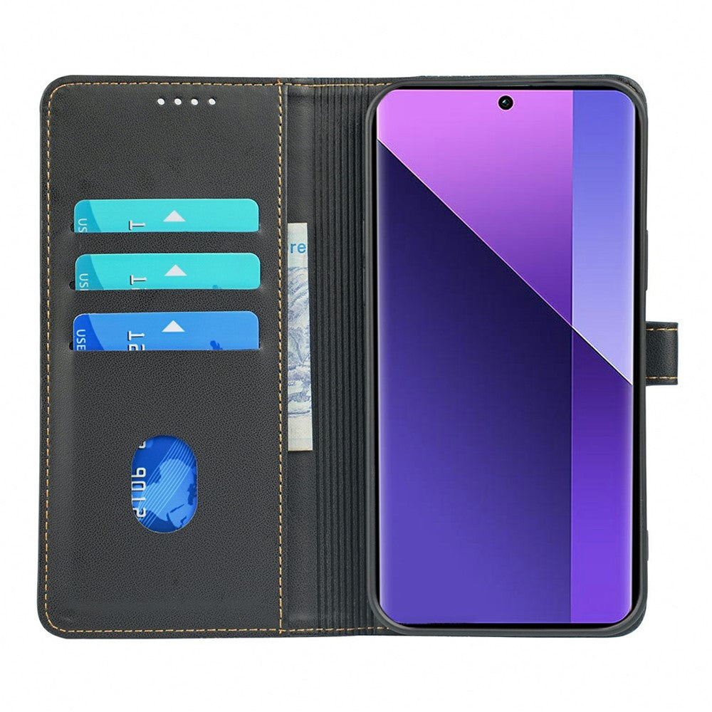 For Xiaomi Redmi Note 15 Pro 5G (Global) Case Magnetic Clasp Four Leaf Clover Leather Phone Cover - Black