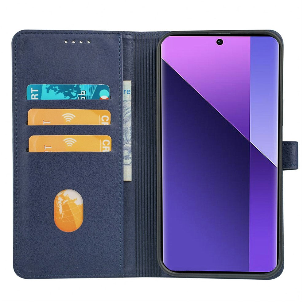For Xiaomi Redmi Note 15 Pro 5G (Global) Case Magnetic Clasp Four Leaf Clover Leather Phone Cover - Blue