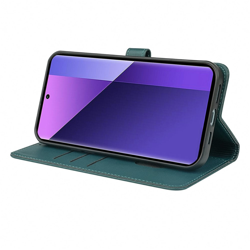 For Xiaomi Redmi Note 15 Pro 5G (Global) Case Magnetic Clasp Four Leaf Clover Leather Phone Cover - Green