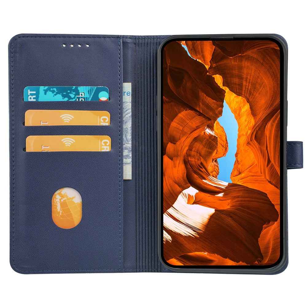 For Xiaomi 17 Pro Case Magnetic Clasp Four Leaf Clover Leather Phone Cover - Blue
