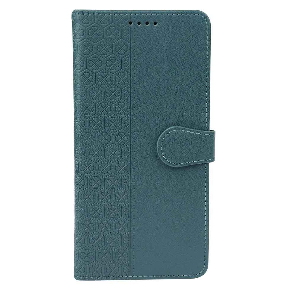 For Xiaomi 17 Pro Case Magnetic Clasp Four Leaf Clover Leather Phone Cover - Green