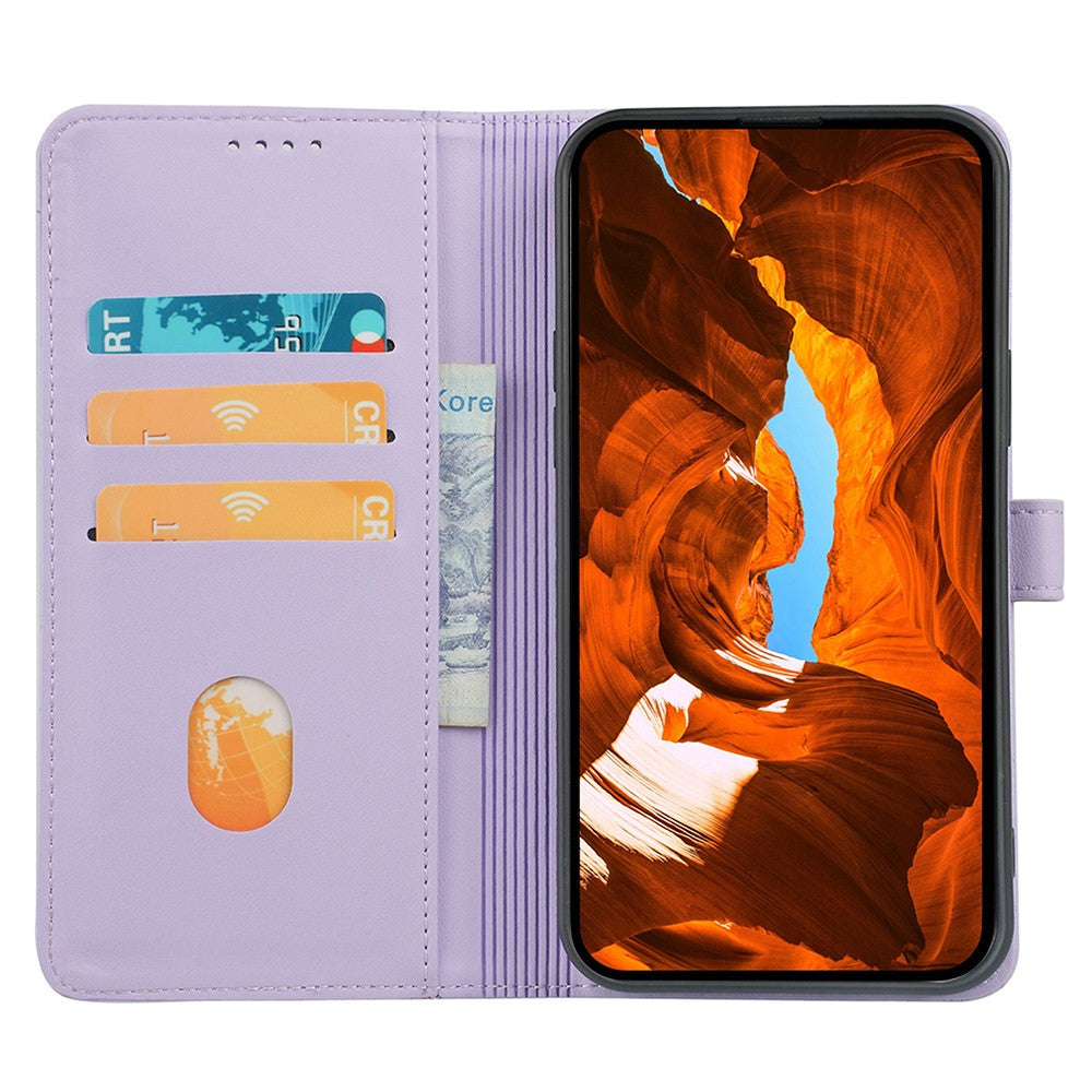For Xiaomi 17 Pro Max Case Magnetic Clasp Four Leaf Clover Leather Phone Cover - Light Purple