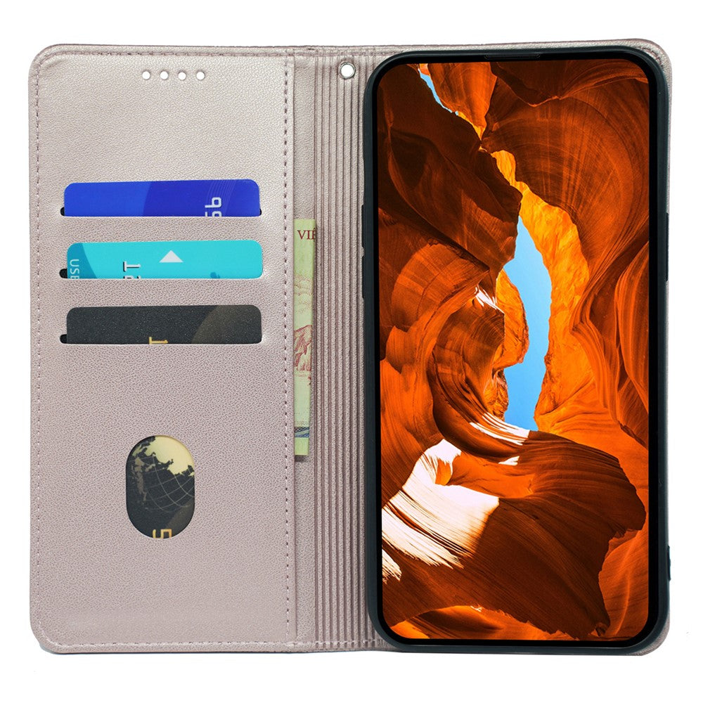 For Xiaomi Redmi Note 15 Pro 5G (Global) Case Four Leaf Clover Leather Flip Phone Cover Stand Wallet - Rose Gold