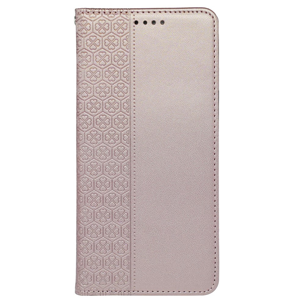 For Xiaomi Redmi Note 15 Pro 5G (Global) Case Four Leaf Clover Leather Flip Phone Cover Stand Wallet - Rose Gold