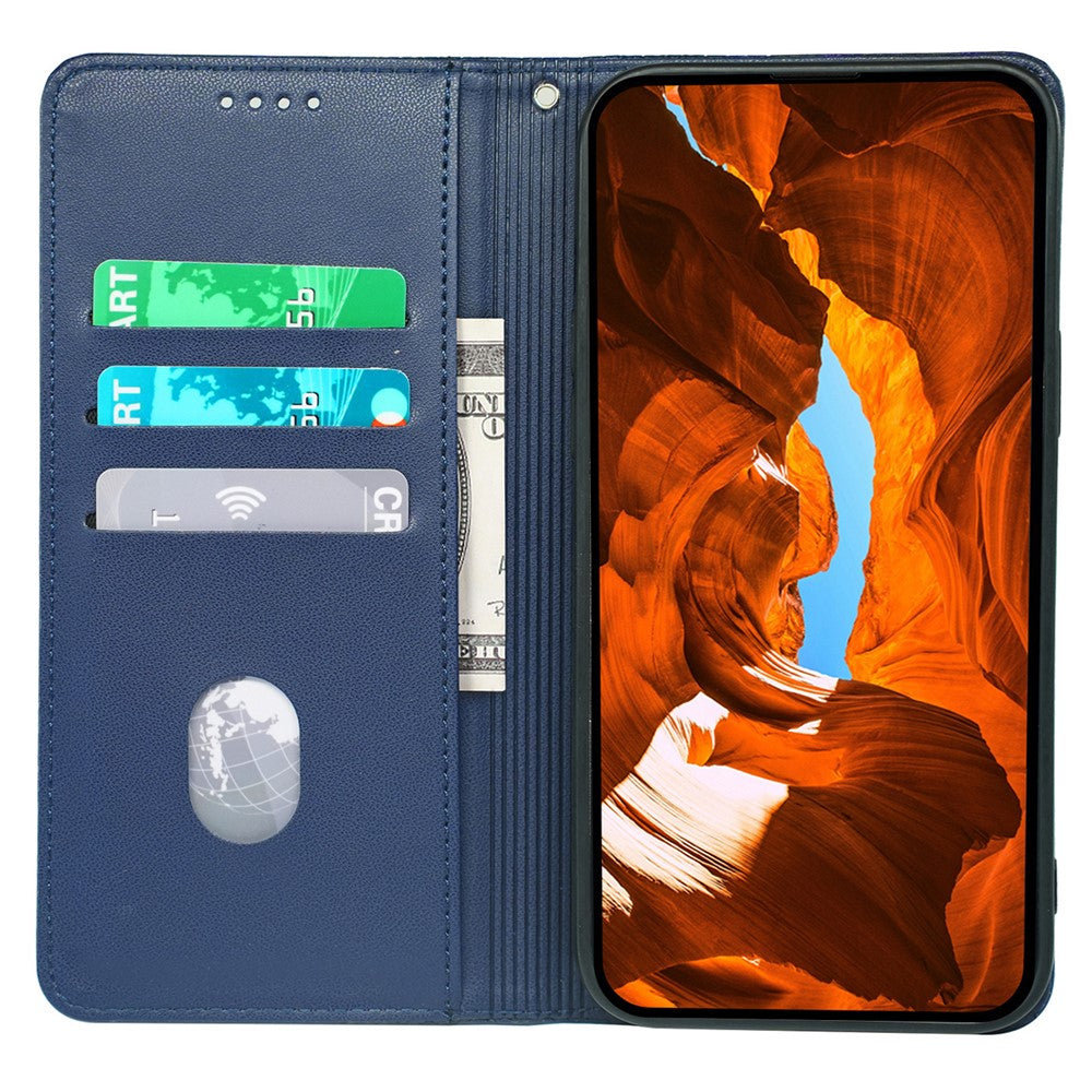 For Xiaomi Poco M8 Pro 5G / Redmi Note 15 Pro+ 5G (Global) Case Four Leaf Clover Leather Flip Phone Cover Stand Wallet - Blue
