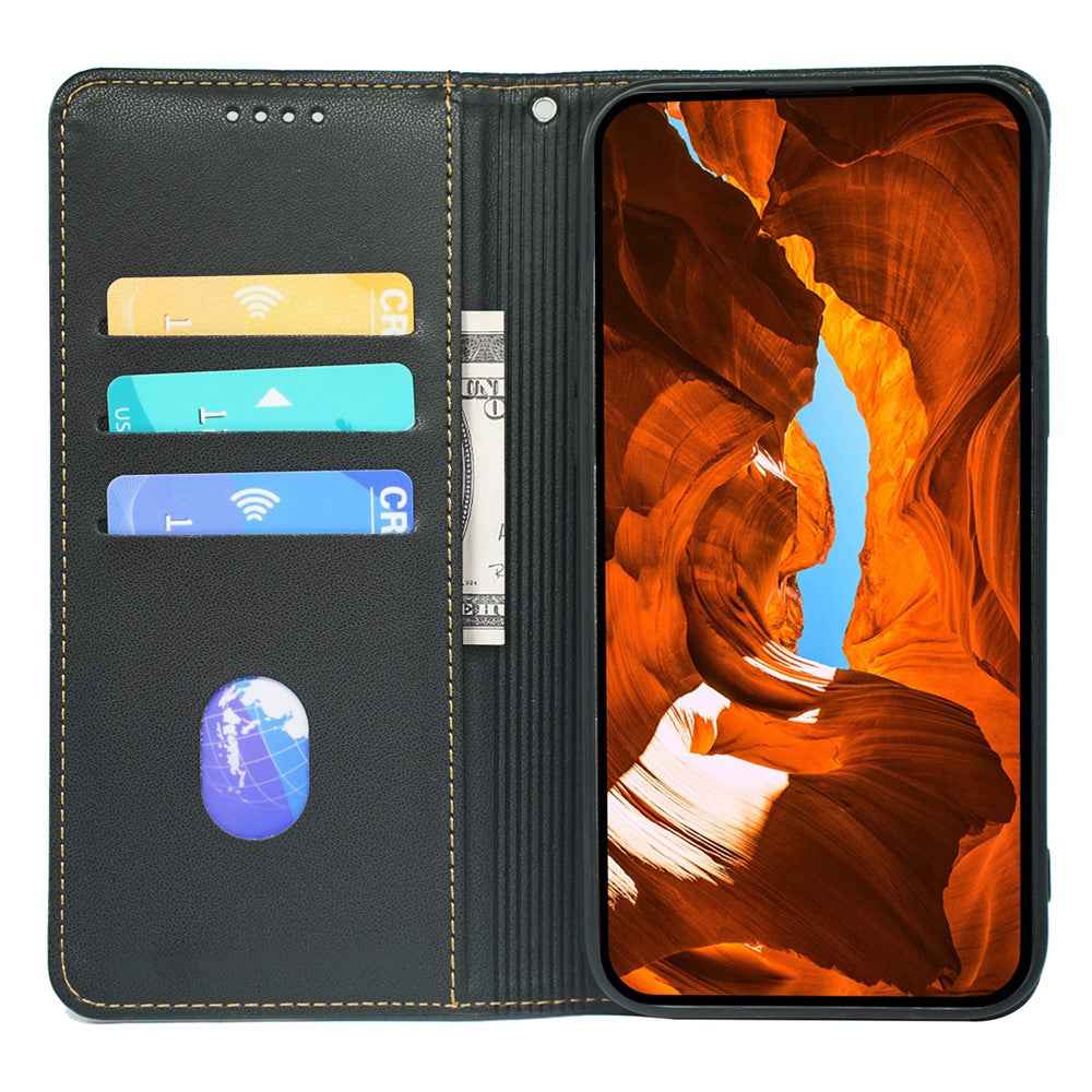 For Xiaomi 17 Pro Case Four Leaf Clover Leather Flip Phone Cover Stand Wallet - Black