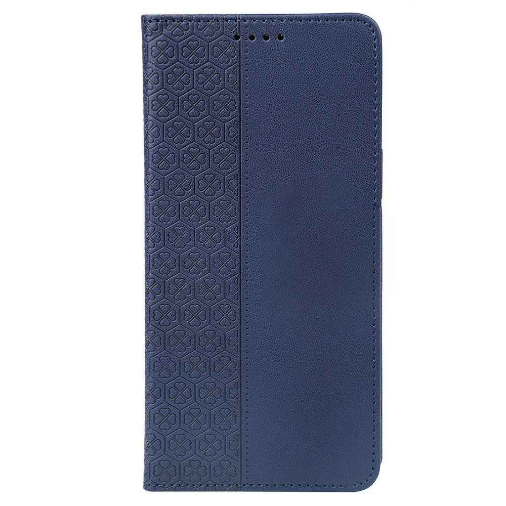 For Xiaomi 17 Pro Case Four Leaf Clover Leather Flip Phone Cover Stand Wallet - Blue