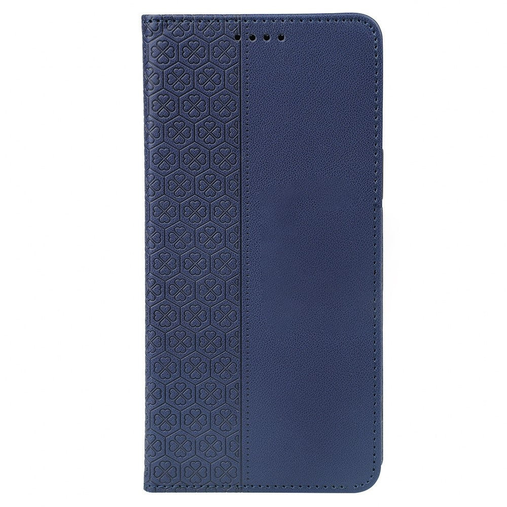 For Xiaomi 17 Pro Max Case Four Leaf Clover Leather Flip Phone Cover Stand Wallet - Blue