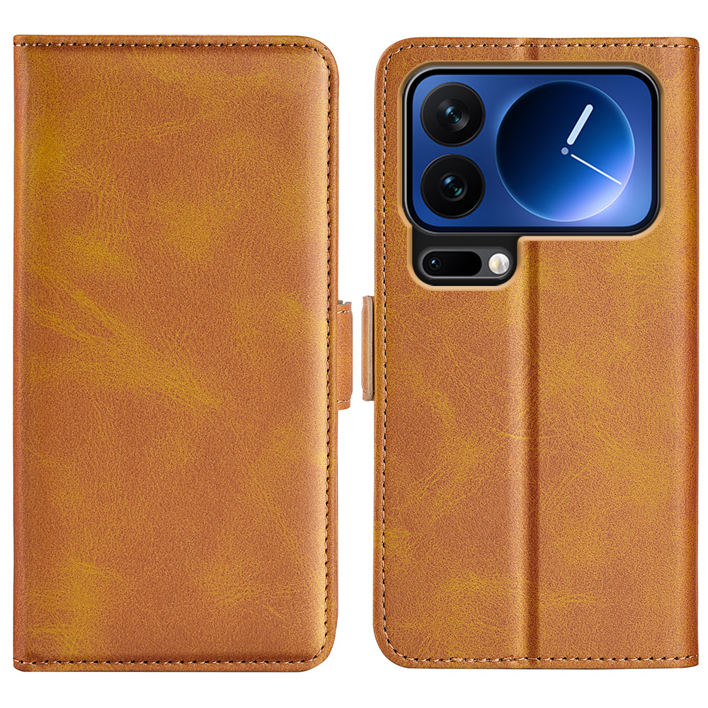 For Xiaomi 17 Pro Max Case Calf Texture Leather Wallet Phone Cover - Yellow