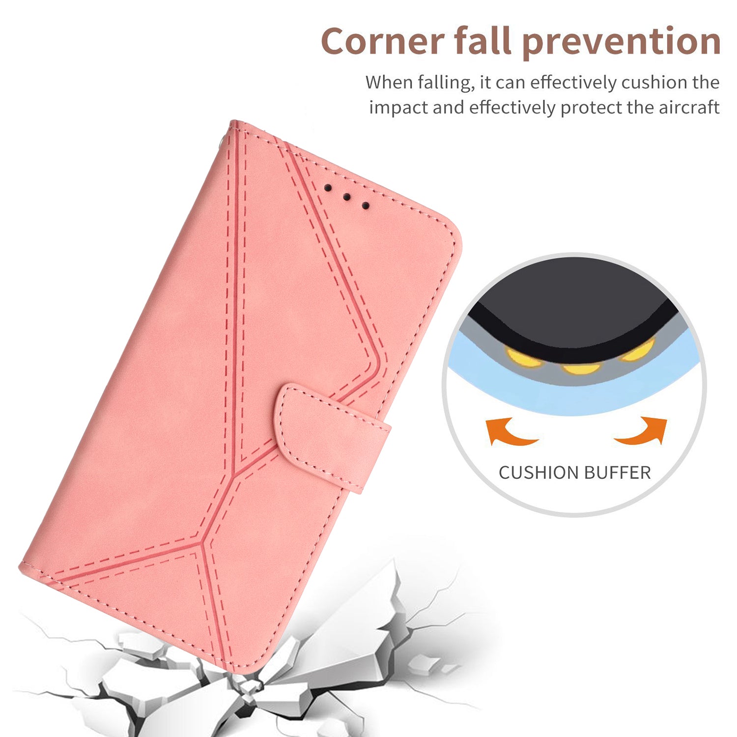 For Motorola Edge 70 5G Case Skin Touch Lines Imprinted PU Leather Flip Phone Cover - Pink