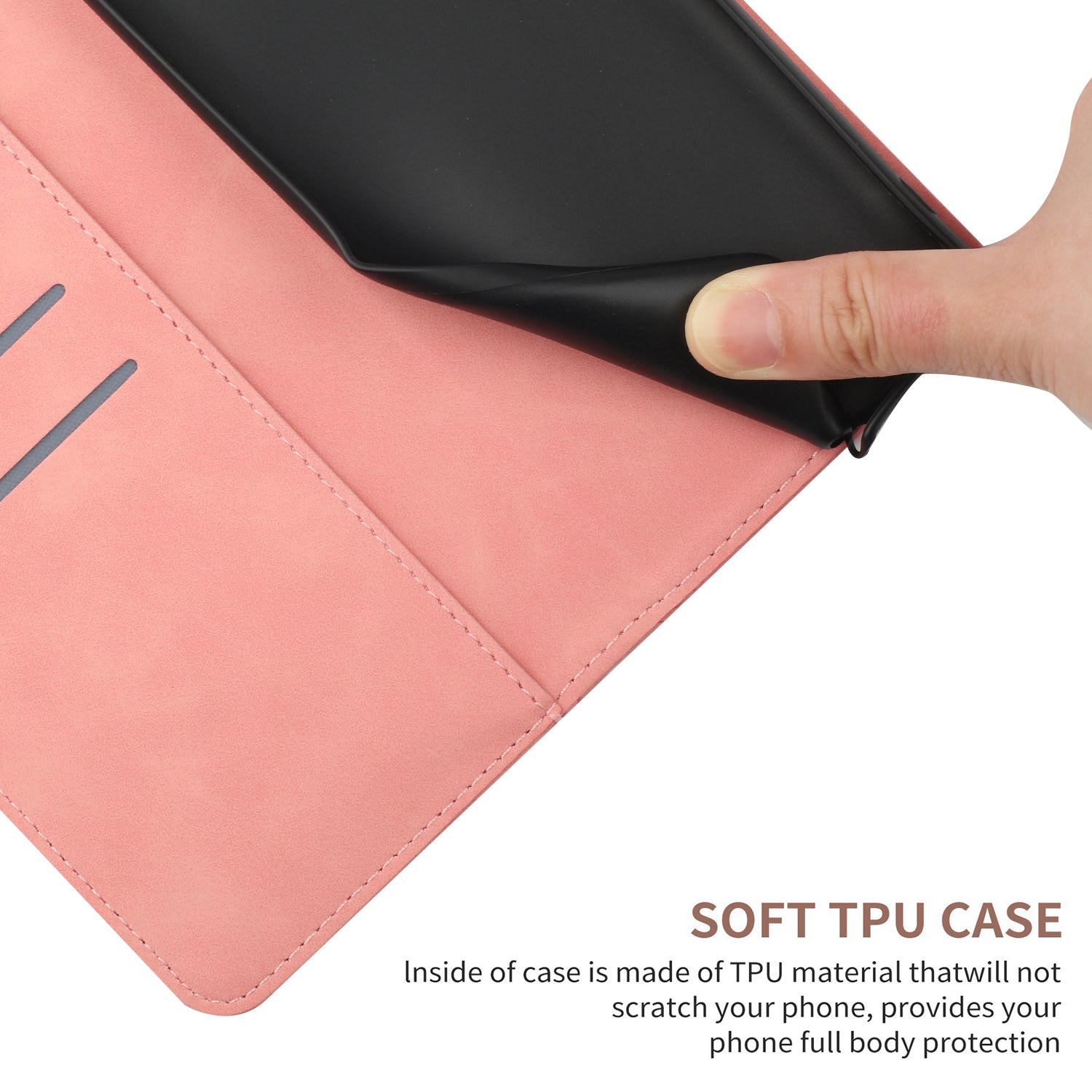 For Motorola Edge 70 5G Case Skin Touch Lines Imprinted PU Leather Flip Phone Cover - Pink