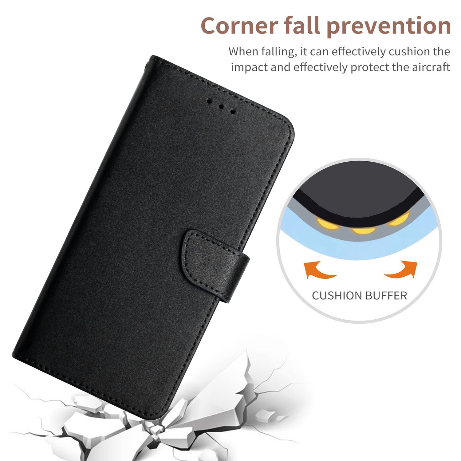 For Motorola Edge 70 5G Case Genuine Cow Leather Phone Cover Nappa Texture - Black