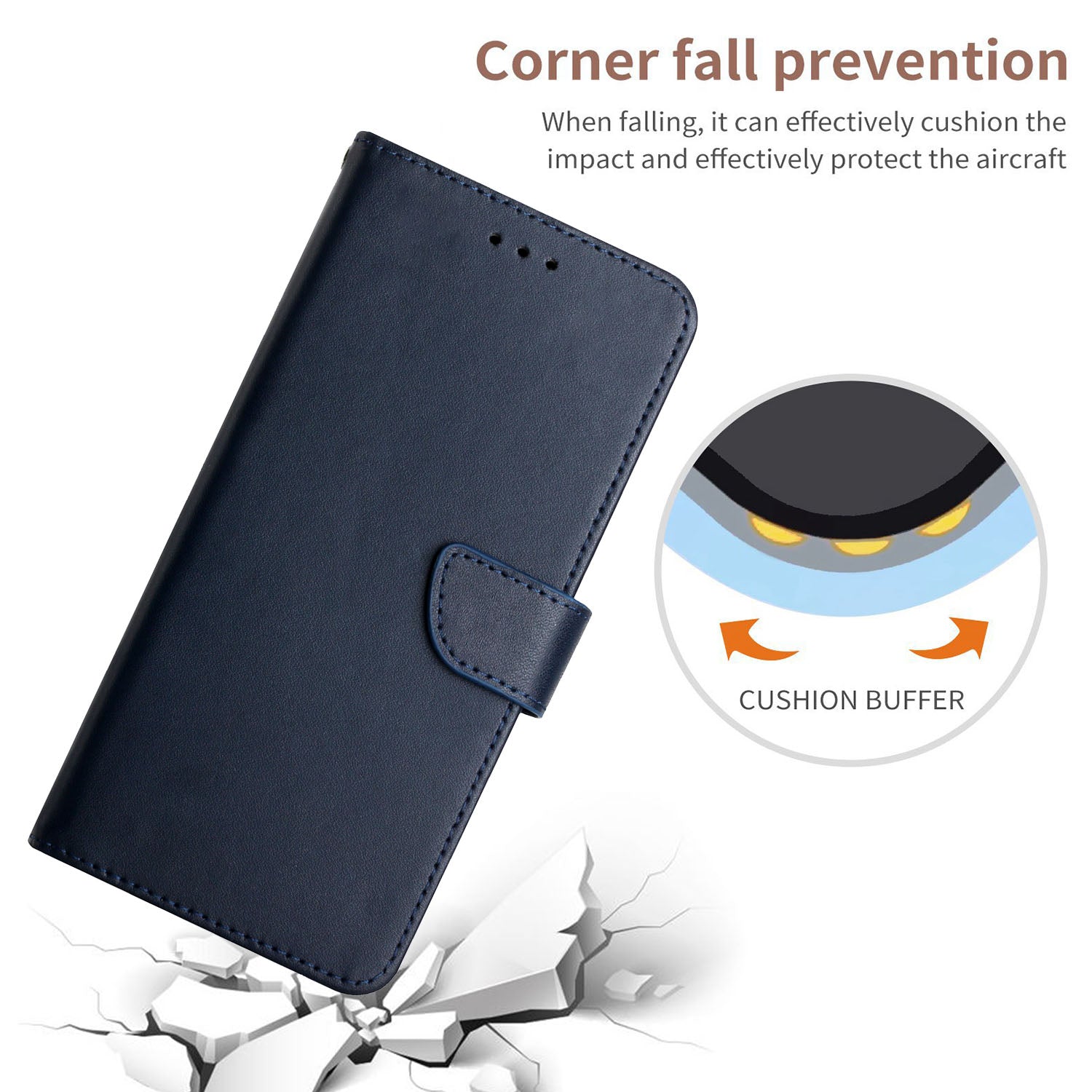 For Motorola Edge 70 5G Case Genuine Cow Leather Phone Cover Nappa Texture - Blue
