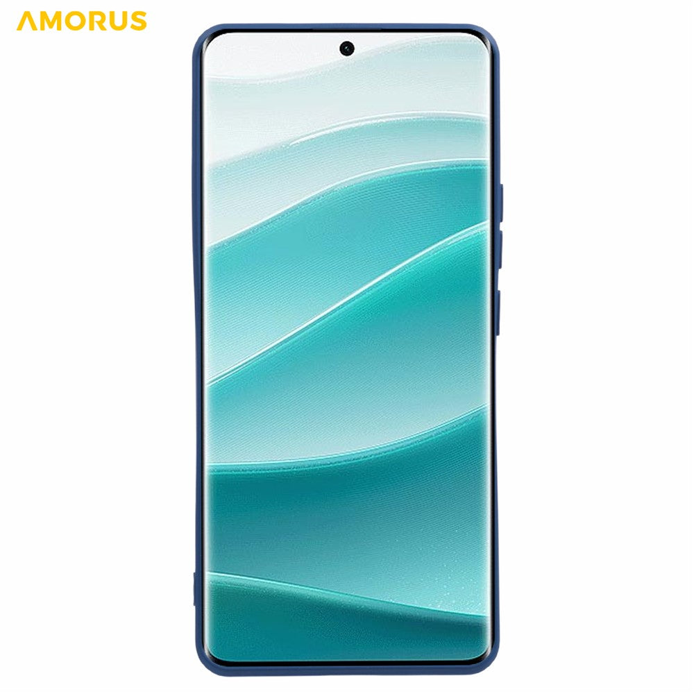 AMORUS For Xiaomi Redmi Note 15 Pro 5G (Global) Case Precise Cutouts TPU Fiber Lining Shockproof Phone Cover - Sapphire