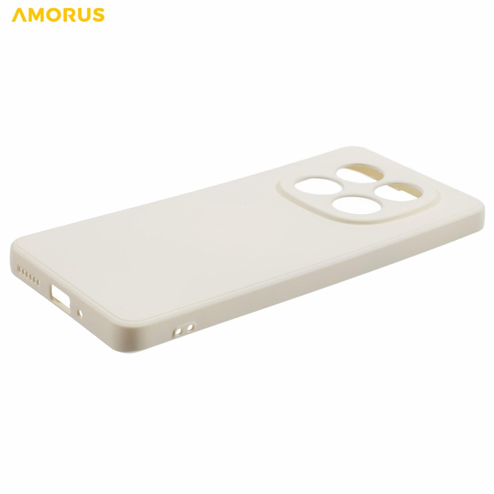 AMORUS For Xiaomi Redmi Note 15 Pro 5G (Global) Case Precise Cutouts TPU Fiber Lining Shockproof Phone Cover - White