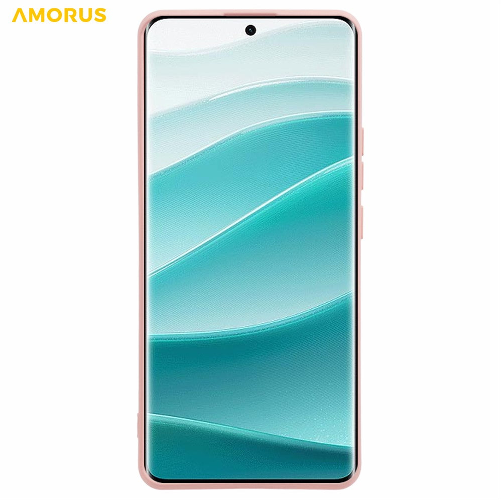 AMORUS For Xiaomi Redmi Note 15 Pro 5G (Global) Case Precise Cutouts TPU Fiber Lining Shockproof Phone Cover - Pink