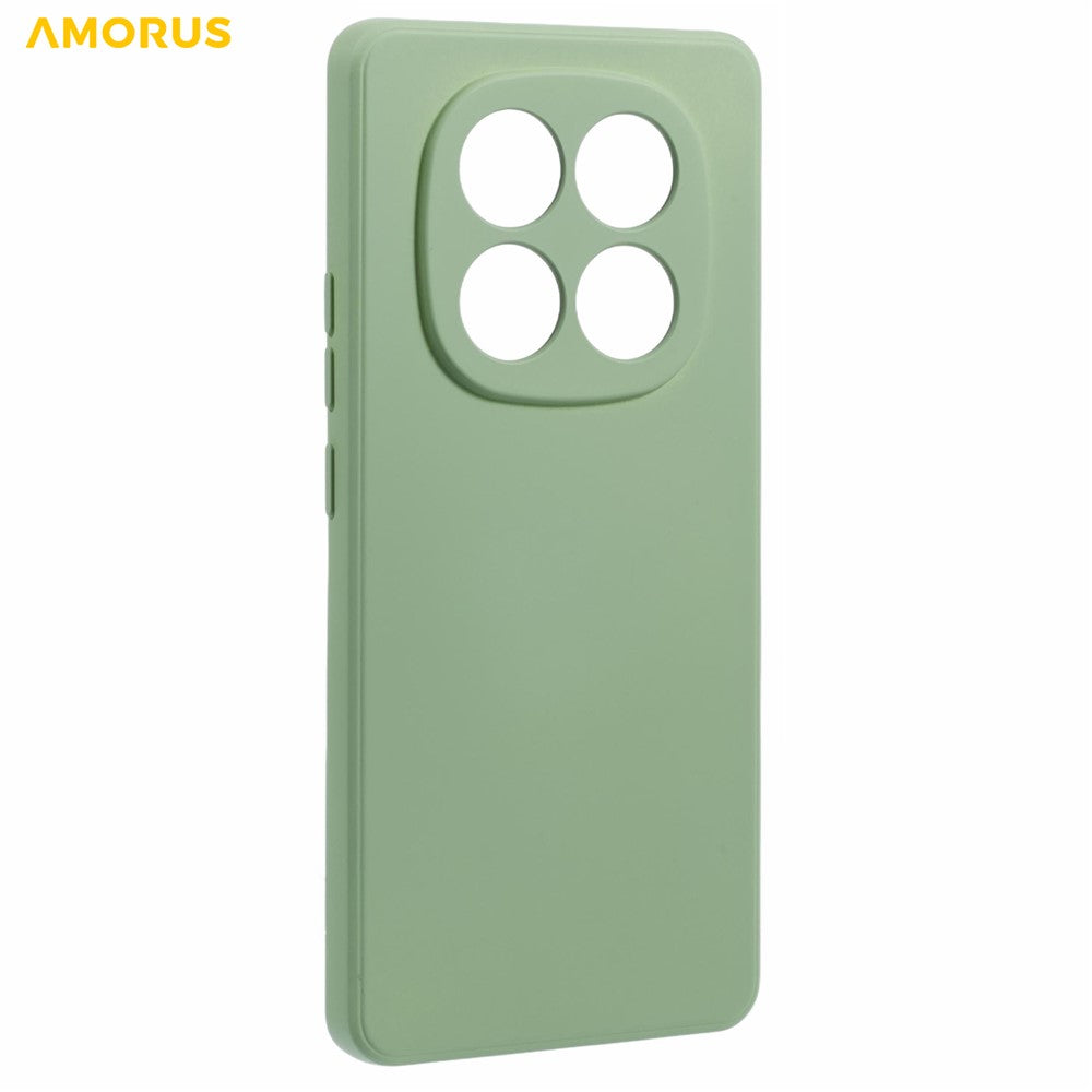 AMORUS For Xiaomi Redmi Note 15 Pro 5G (Global) Case Precise Cutouts TPU Fiber Lining Shockproof Phone Cover - Matcha Green