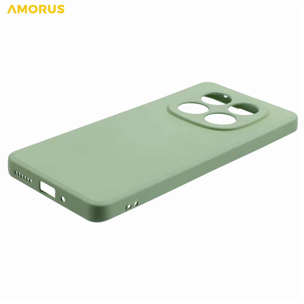AMORUS For Xiaomi Redmi Note 15 Pro 5G (Global) Case Precise Cutouts TPU Fiber Lining Shockproof Phone Cover - Matcha Green