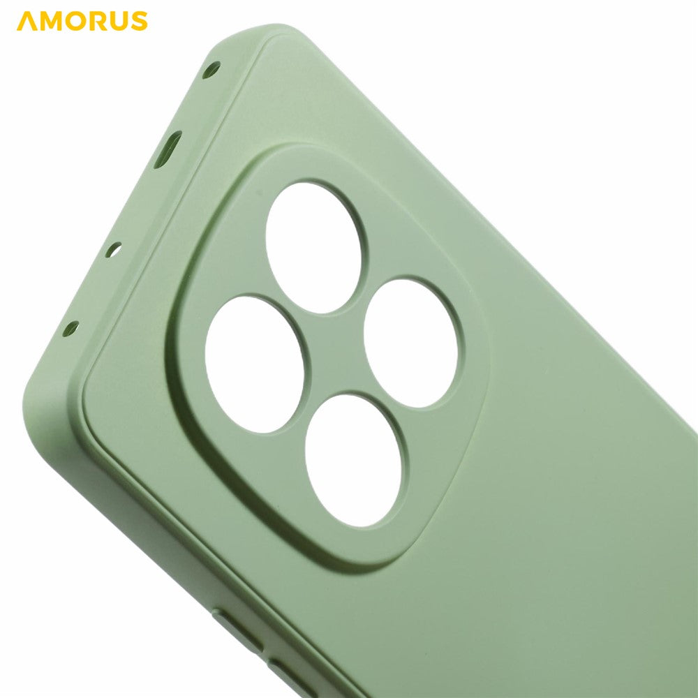 AMORUS For Xiaomi Redmi Note 15 Pro 5G (Global) Case Precise Cutouts TPU Fiber Lining Shockproof Phone Cover - Matcha Green