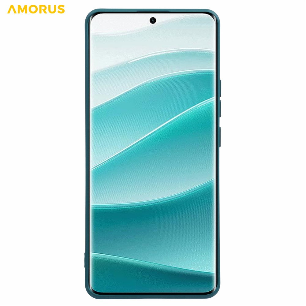 AMORUS For Xiaomi Redmi Note 15 Pro 5G (Global) Case Precise Cutouts TPU Fiber Lining Shockproof Phone Cover - Army Green