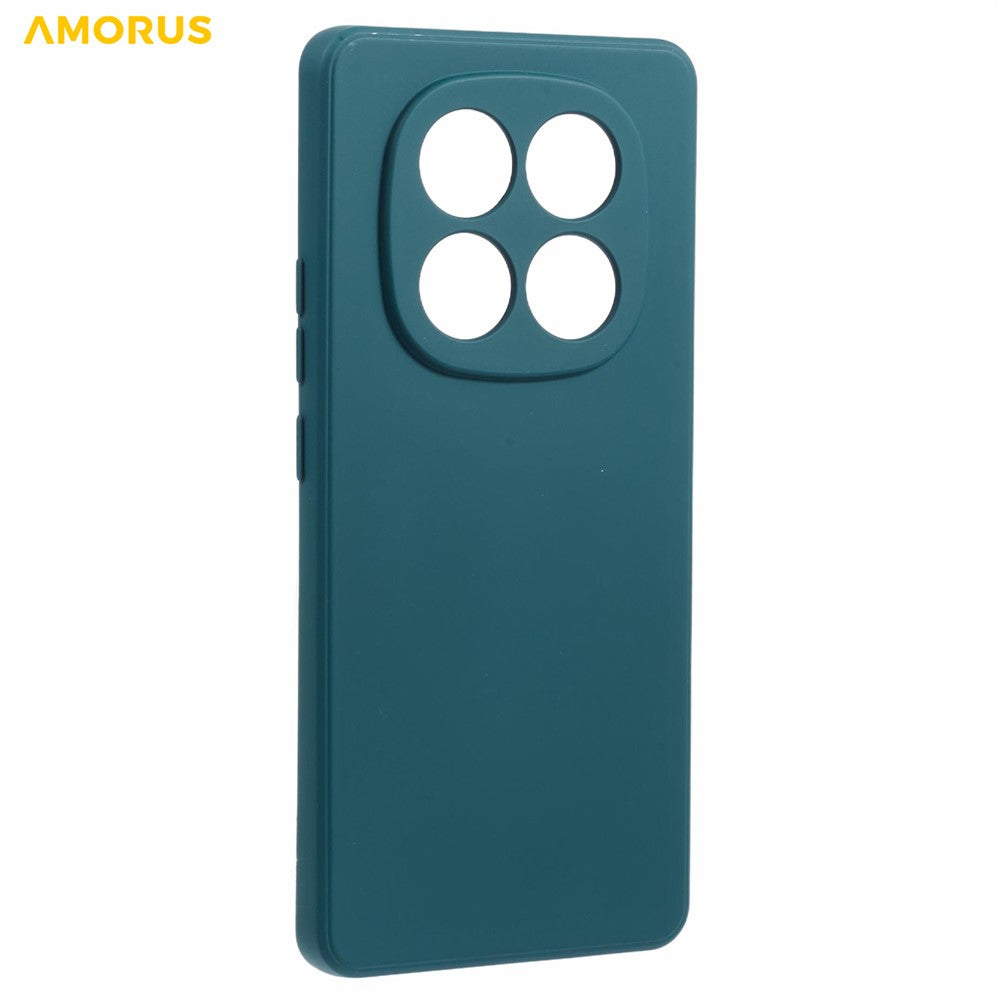 AMORUS For Xiaomi Redmi Note 15 Pro 5G (Global) Case Precise Cutouts TPU Fiber Lining Shockproof Phone Cover - Army Green