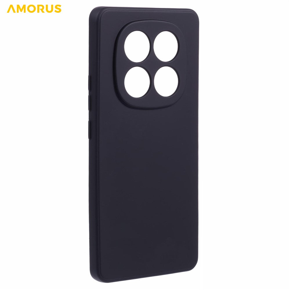 AMORUS For Xiaomi Poco M8 Pro 5G / Redmi Note 15 Pro+ 5G (Global) Case Precise Cutouts TPU Fiber Lining Shockproof Phone Cover - Black
