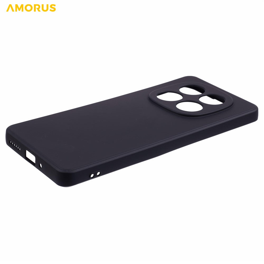 AMORUS For Xiaomi Poco M8 Pro 5G / Redmi Note 15 Pro+ 5G (Global) Case Precise Cutouts TPU Fiber Lining Shockproof Phone Cover - Black