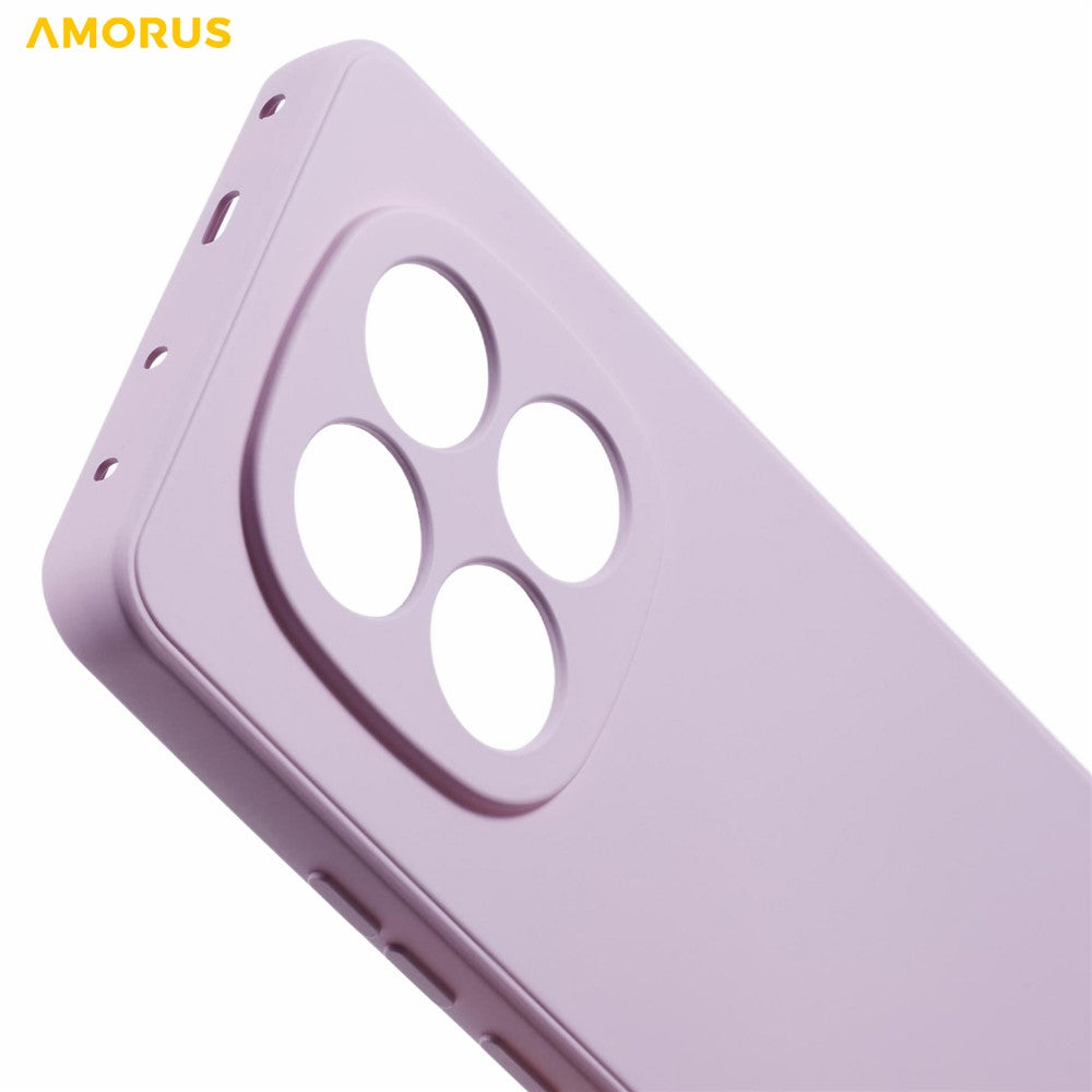 AMORUS For Xiaomi Poco M8 Pro 5G / Redmi Note 15 Pro+ 5G (Global) Case Precise Cutouts TPU Fiber Lining Shockproof Phone Cover - Purple