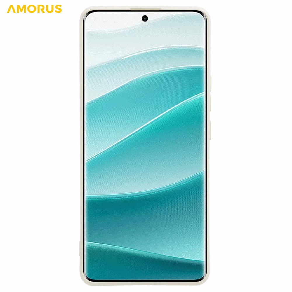 AMORUS For Xiaomi Poco M8 Pro 5G / Redmi Note 15 Pro+ 5G (Global) Case Precise Cutouts TPU Fiber Lining Shockproof Phone Cover - White