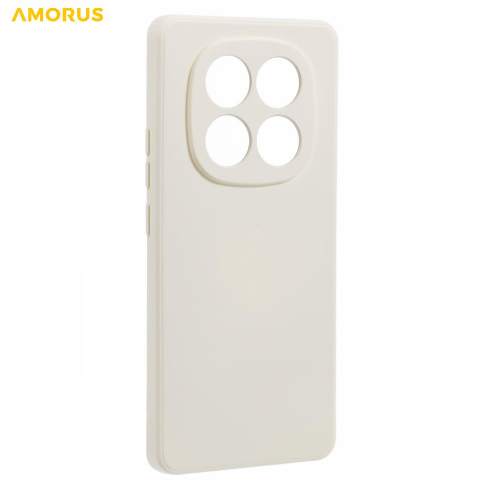 AMORUS For Xiaomi Poco M8 Pro 5G / Redmi Note 15 Pro+ 5G (Global) Case Precise Cutouts TPU Fiber Lining Shockproof Phone Cover - White