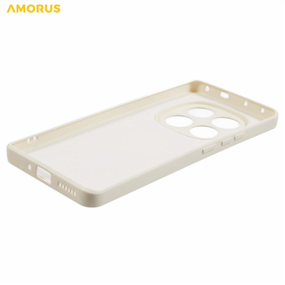AMORUS For Xiaomi Poco M8 Pro 5G / Redmi Note 15 Pro+ 5G (Global) Case Precise Cutouts TPU Fiber Lining Shockproof Phone Cover - White