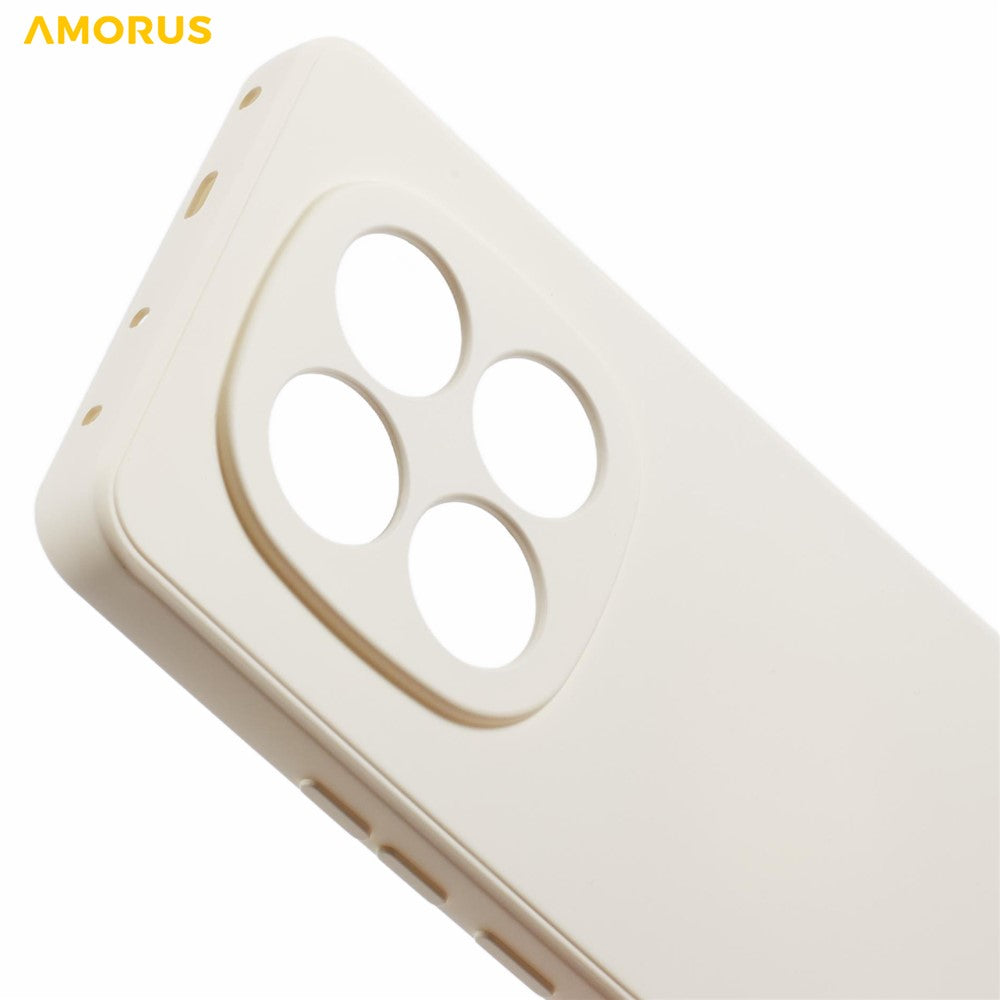 AMORUS For Xiaomi Poco M8 Pro 5G / Redmi Note 15 Pro+ 5G (Global) Case Precise Cutouts TPU Fiber Lining Shockproof Phone Cover - White