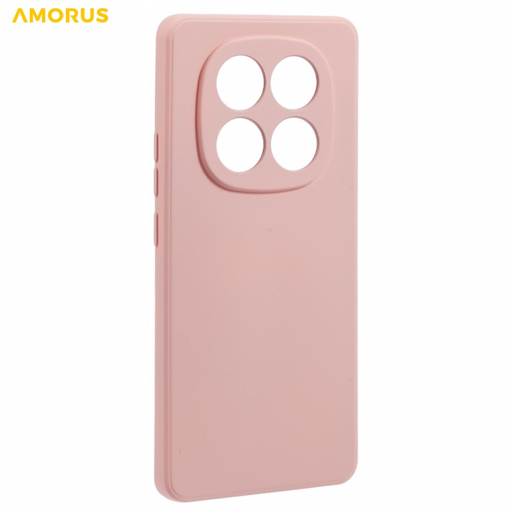 AMORUS For Xiaomi Poco M8 Pro 5G / Redmi Note 15 Pro+ 5G (Global) Case Precise Cutouts TPU Fiber Lining Shockproof Phone Cover - Pink